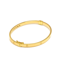 Real Gold Debossed Screw Stamp Bangle GZJCT BLZ0016 (Size 16) BA1637