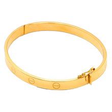 Real Gold Plain Bangle GZJCT 0278 - (SIZE 15.5) BA1542