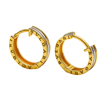 Real Gold GZBV 2 Color Round Luxury Clip Earring Set 0020 E1872