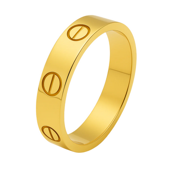 Real Gold Solid Plain Men Ring 4 MM (Size 11) - Model GZJCT 0211 R2608