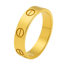 Real Gold Solid Plain Men Ring 4 MM (Size 11) - Model GZJCT 0211 R2608