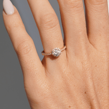 Real Gold Round Stone Ring 0125 (SIZE 5) R1643