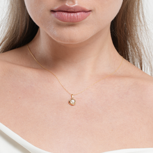 Real Gold Pearl Round Necklace 0458 CWP 1757