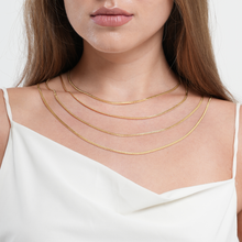 Real Gold Flat Spiga Thick Choker Chain 8943 (40 C.M) CH1195