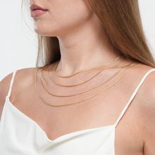 Real Gold Flat Spiga Thick Choker Chain 8943 (40 C.M) CH1195