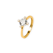 Real Gold Solitaire Ring 0056 (SIZE 8) R2199