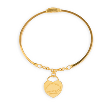 Real Gold GZTF Dangler Heart Bangle BLZ 0096 (SIZE 19) BA1478