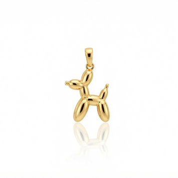 Real Gold Balloon Puppy Pendant 0517 P 2045