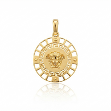 Real Gold Greek Medusa Maze Pendant 1352 P 2041
