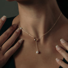 Real Gold 3D Heart with Pearl Adjustable Size Necklace (45 cm) 2488 N1508