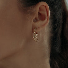 Real Gold Twisted Maze Hoop Earring Set 3324/1/E E1785