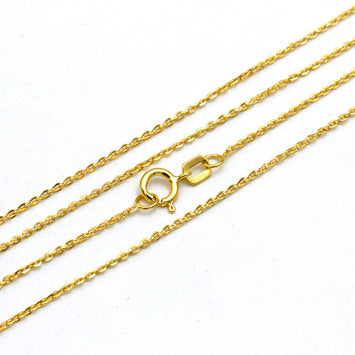Real Gold Plain Chain Necklace 1267 (40 C.M) CH1272