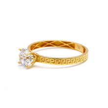 Real Gold Classic Shine Maze Hoop Stone Ring 9995 (Size 8) R2822