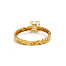 Real Gold Classic Shine Maze Hoop Stone Ring 9995 (Size 8) R2822