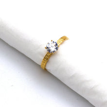 Real Gold Classic Shine Maze Hoop Stone Ring 9995 (Size 8) R2822
