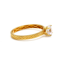 Real Gold Classic Shine Maze Hoop Stone Ring 9995 (Size 8) R2822