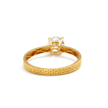 Real Gold Classic Shine Maze Hoop Stone Ring 9995 (Size 8) R2822