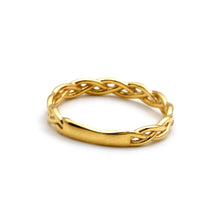 Real Gold Golden Braids Ring 9997 (Size 7.5) R2814