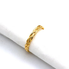 Real Gold Golden Braids Ring 9997 (Size 7.5) R2814