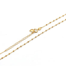 Real Gold 1 Color Beads Ball 1.5 MM Dangler Adjustable Size Necklace - Model 0477 N1521