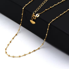 Real Gold 1 Color Beads Ball 1.5 MM Dangler Adjustable Size Necklace - Model 0477 N1521