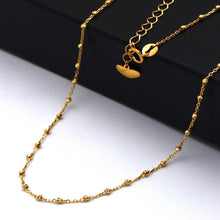 Real Gold 1 Color Beads Ball 1.5 MM Dangler Adjustable Size Necklace - Model 0477 N1521
