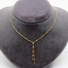 Real Gold 3 Color Textured Seed Ball 1.5 MM Necklace 0485 (45 C.M) N1522