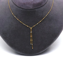 Real Gold 3 Color Textured Seed Ball 1.5 MM Necklace 0485 (40 C.M) N1523