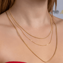 Real Gold Curb Flat Carpet Chain Necklace 1153 (40 C.M) CH1153