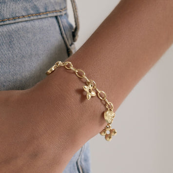 Real Gold GZTF Dangler Bracelet LVA 1608 (19 C.M) BR1816