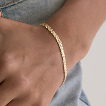 Real Gold Unisex Leaf Chain Bracelet (16 C.M) - Model CVB 0258-1 BR1749