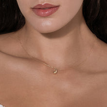 Real Gold Plain Teardrop Necklace (40 cm) 0146-4 N1474