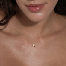 قلادة دمعة بسيطة من الذهب الحقيقي (45 سم) 0146-4 N1473