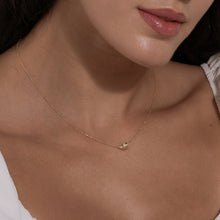 قلادة من الذهب الحقيقي بتصميم القطرة (45 سم) 0147-4 N1505