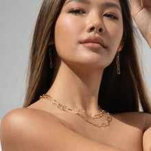 Real Gold Solid Link L Chain Necklace 1382 (45 C.M) CH1172