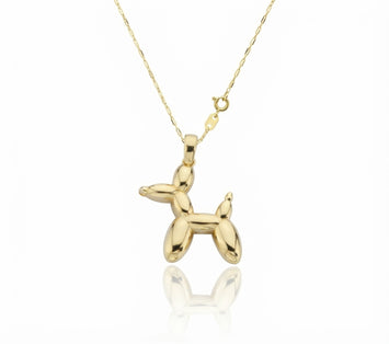 Real Gold Balloon Puppy Neckalce 0517 CWP 2045