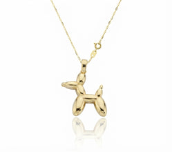 Real Gold Balloon Puppy Neckalce 0517 CWP 2045