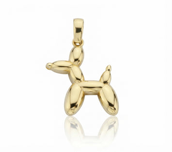 Real Gold Balloon Puppy Pendant 0517 P 2045