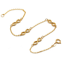 Real Gold 3D Infinity Bracelet (19 C.M) 1159 BR1949