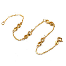 Real Gold 3D Infinity Bracelet (19 C.M) 1159 BR1949