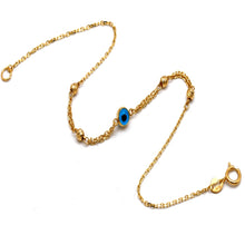 Real Gold Dual Chain Evil Eye Bracelet (19 C.M) 1037 BR1950