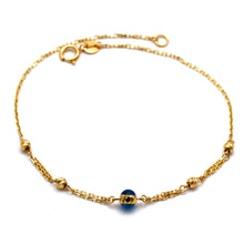 Real Gold Dual Chain Evil Eye Bracelet (19 C.M) 1037 BR1950