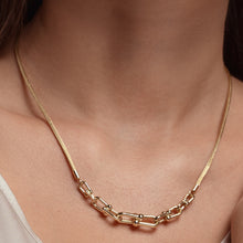 Real Gold GZTF Solid Thick Links Hardware With Round Wheat Solid Chain Necklace 45 C.M 4865 N1366