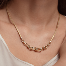 Real Gold GZTF Solid Thick Links Hardware With Round Wheat Solid Chain Necklace 45 C.M 4865 N1366