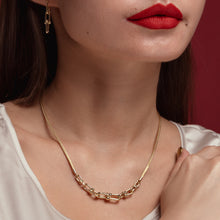Real Gold GZTF Solid Thick Links Hardware With Round Wheat Solid Chain Necklace 45 C.M 4865 N1366