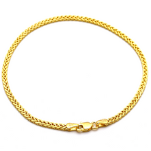 Real Gold Flat Spiga Thick Anklet 8943 (25 C.M) A1333