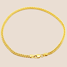 Real Gold Flat Spiga Thick Men Bracelet 8943 (21 C.M) BR1442