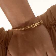 Real Gold GZTF Solid Thick Links Hardware With Round Wheat Solid Chain Bracelet 19 C.M 4865 BR1589