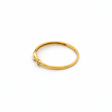 خاتم حجر القلب من الذهب الحقيقي (مقاس 4) R2363 0099