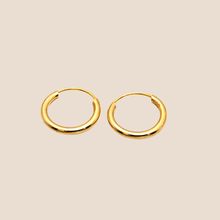 Real Gold Small Circle Earring Set 5714 E1772